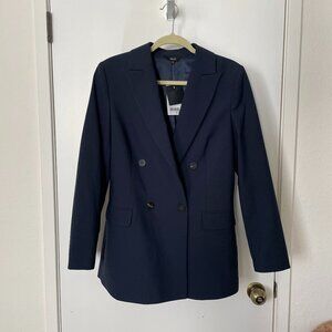 NWT NEXT Navy Wool Fitted Jacket - Size US8 / UK10 / EUR38